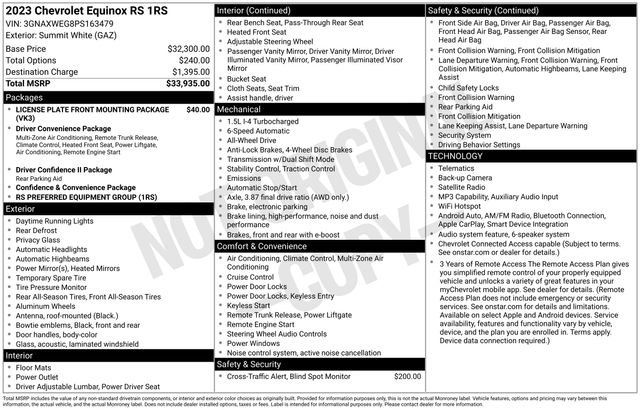 Used 2023 Chevrolet Equinox RS AWD/4WD image 34