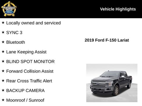 Used 2019 Ford F150 Lariat w/ Equipment Group 502A Luxury image 2