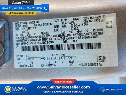 Used 2016 Ford Escape SE w/ Equipment Group 201A FWD image 17