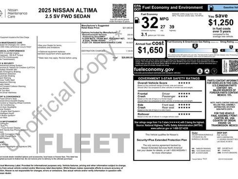 Used 2025 Nissan Altima 2.5 SV FWD image 2