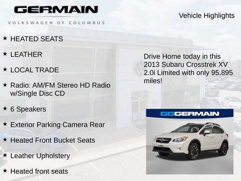 Used 2013 Subaru Crosstrek 2.0i Limited w/ Popular Pkg 2 AWD/4WD image 6