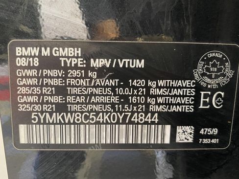 Used 2019 BMW X6 M w/ Premium Package AWD/4WD image 33