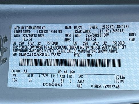Used 2025 Lincoln Corsair FWD w/ Equipment Group 101A image 33