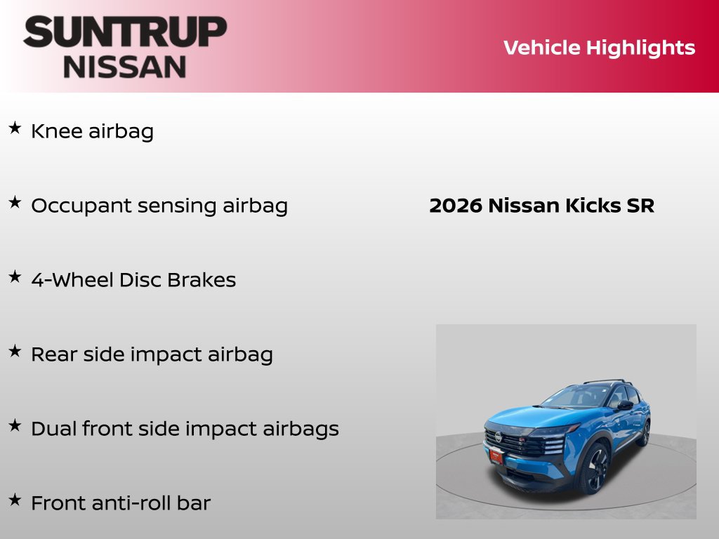 Certified 2026 Nissan Kicks SR w/ SR Premium Package FWD image 25