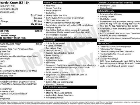Used 2015 Chevrolet Cruze LT w/ RS Package FWD image 15