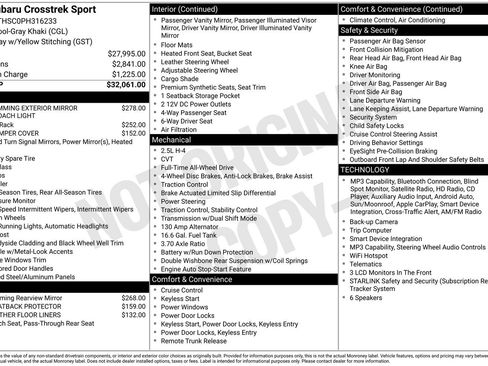 Certified 2023 Subaru Crosstrek 2.5i Sport AWD/4WD image 35