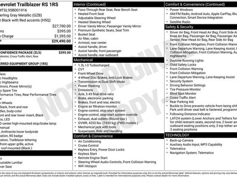 Used 2025 Chevrolet TrailBlazer RS w/ Driver Confidence Package FWD image 2