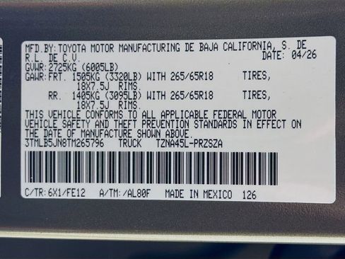 New 2026 Toyota Tacoma TRD Sport AWD/4WD image 27