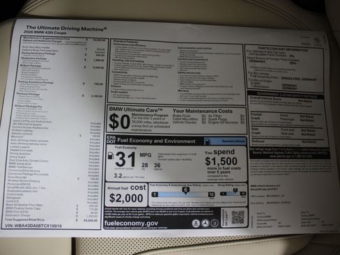 New 2026 BMW 430i Coupe w/ M Sport Package image 19