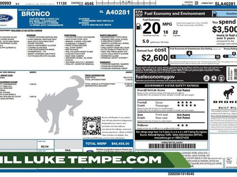 Used 2025 Ford Bronco Big Bend AWD/4WD image 1