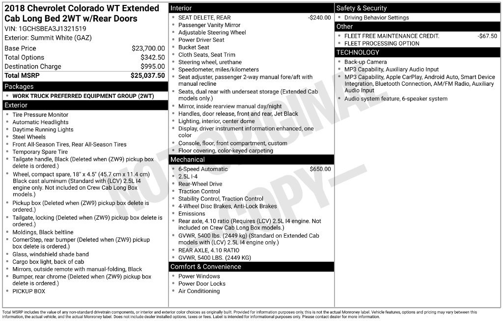 Used 2018 Chevrolet Colorado W/T RWD image 32
