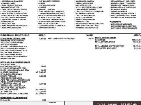 Used 2024 Lincoln Aviator Reserve w/ Equipment Group 201A AWD/4WD image 2