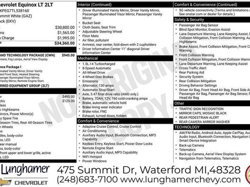 New 2026 Chevrolet Equinox LT w/ Safety and Technology Package AWD/4WD image 21