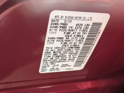 Used 2010 Nissan Rogue SL w/ Moonroof Pkg image 10