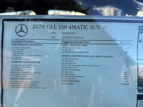 New 2026 Mercedes-Benz GLE 350 4MATIC image 13