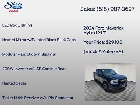 Certified 2024 Ford Maverick XLT w/ XLT Luxury Package FWD image 22
