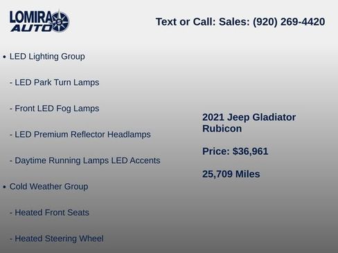 Used 2021 Jeep Gladiator Rubicon w/ Dual Top Group AWD/4WD image 7
