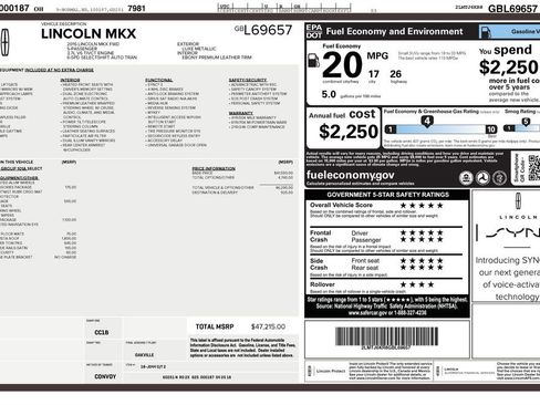 Used 2016 Lincoln MKX Select w/ Select Plus Package image 41