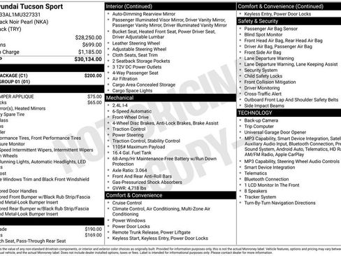 Used 2021 Hyundai Tucson Sport w/ Cargo Package FWD image 34