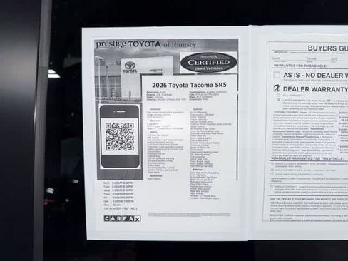 Used 2026 Toyota Tacoma SR5 AWD/4WD image 13