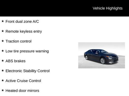 Used 2018 Toyota Camry XLE w/ Audio Package image 5