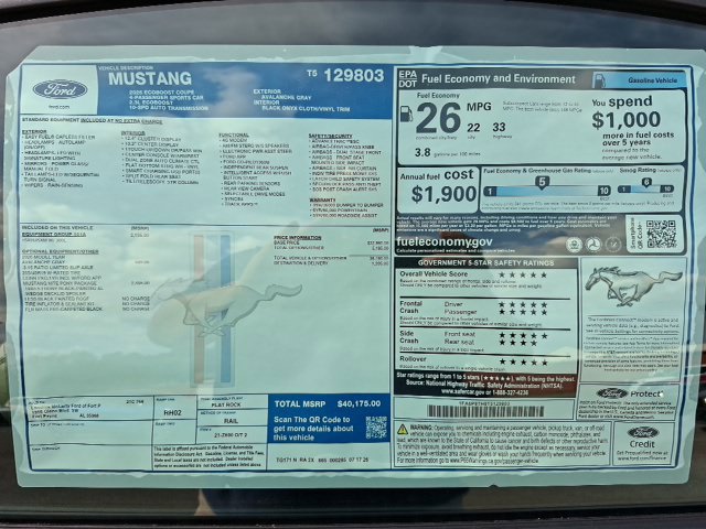New 2026 Ford Mustang Coupe w/ Mustang Nite Pony Package RWD image 31