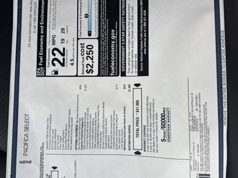 New 2026 Chrysler Pacifica Select w/ S Appearance Package image 13