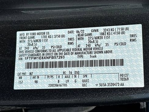 Used 2022 Ford F150 Platinum w/ Equipment Group 701A High AWD/4WD image 41