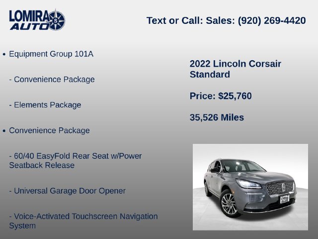 Used 2022 Lincoln Corsair AWD w/ Elements Package image 8