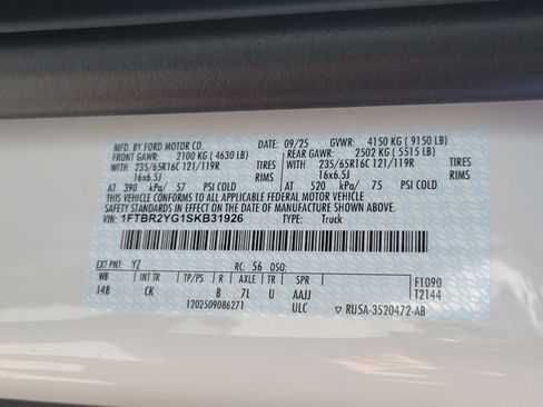 New 2025 Ford Transit 250 Low Roof AWD w/ Upfitter Package image 13