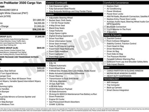 Used 2024 RAM ProMaster 3500 w/ Safety Group FWD image 10