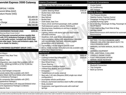 Used 2020 Chevrolet Express 3500 w/ Driver Convenience Package RWD image 26