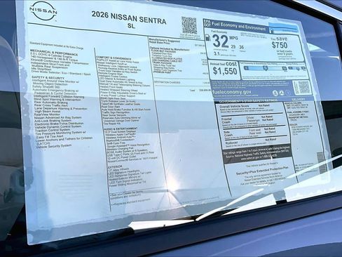 New 2026 Nissan Sentra SL FWD image 18