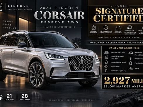 Used 2024 Lincoln Corsair Reserve w/ Equipment Group 201A AWD/4WD image 3