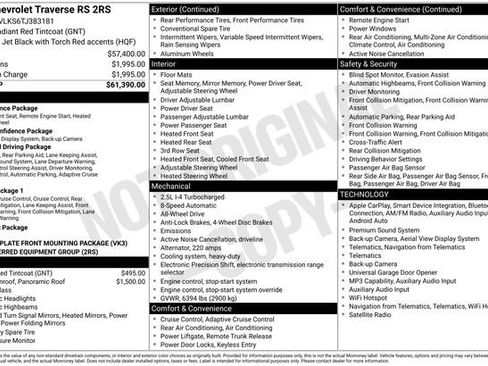 New 2026 Chevrolet Traverse RS AWD/4WD image 33