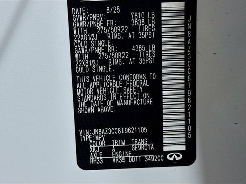 New 2026 INFINITI QX80 Autograph image 44