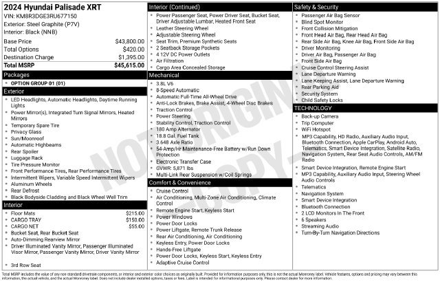 Certified 2024 Hyundai Palisade XRT AWD/4WD image 4