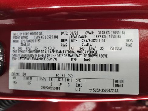 Used 2022 Ford F150 XLT w/ Equipment Group 302A High AWD/4WD image 59