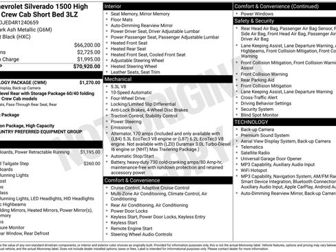 Used 2024 Chevrolet Silverado 1500 High Country w/ Technology Package AWD/4WD image 31
