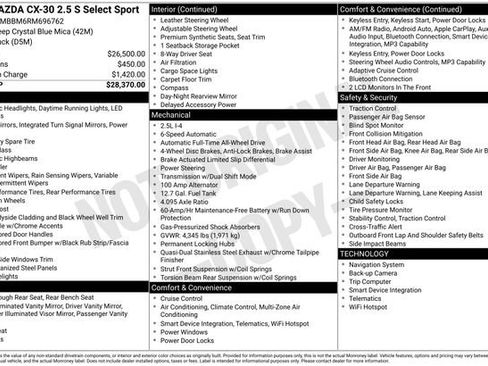 Used 2024 MAZDA CX-30 AWD 2.5 S w/ Select Sport Pkg image 27