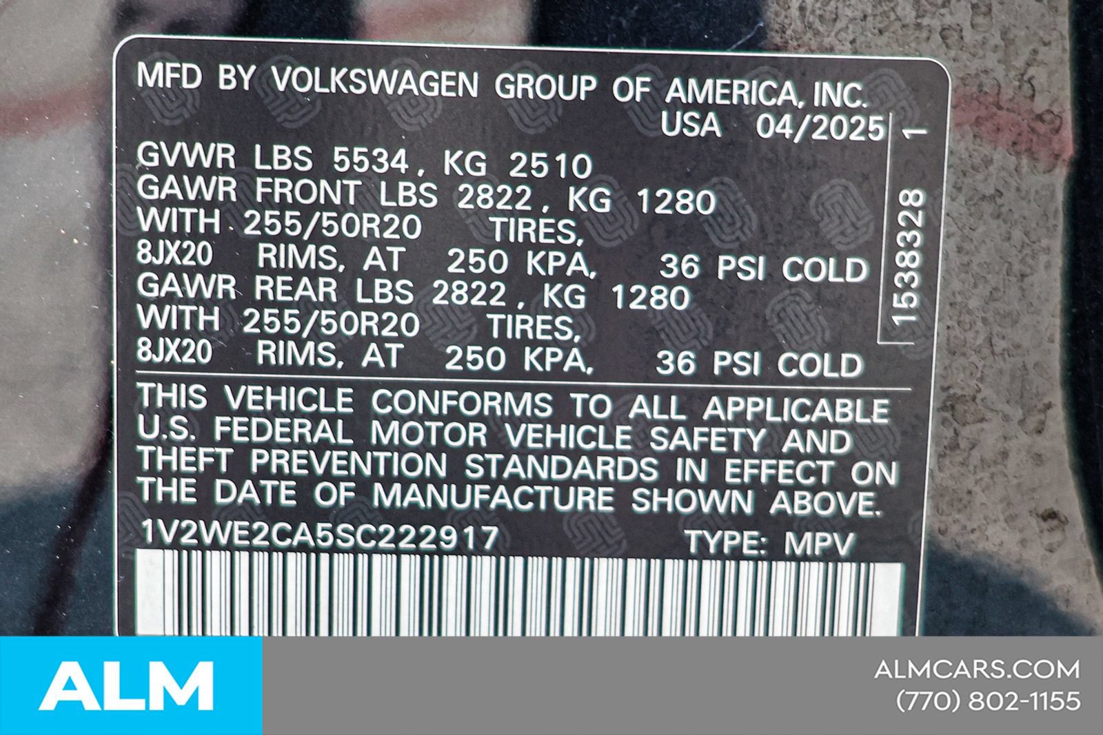 Used 2025 Volkswagen Atlas Cross Sport SE FWD image 45