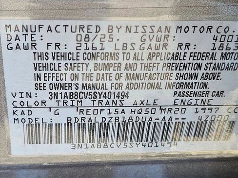 Used 2025 Nissan Sentra SV w/ Trunk Package FWD image 15