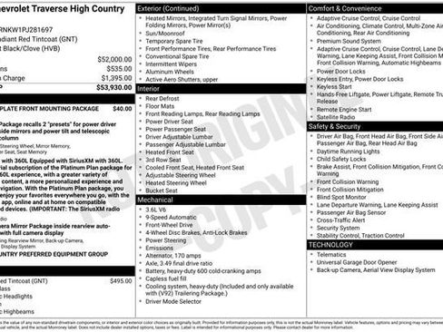 Certified 2023 Chevrolet Traverse High Country FWD image 37