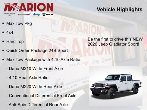 New 2026 Jeep Gladiator Sport AWD/4WD image 5