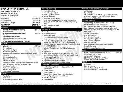 Certified 2024 Chevrolet Blazer LT w/ Midnight/Sport Edition FWD image 14