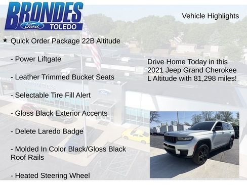 Used 2021 Jeep Grand Cherokee L Laredo AWD/4WD image 11