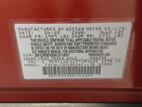 Used 2022 Nissan Kicks SR w/ Interior Electronics Package FWD image 33