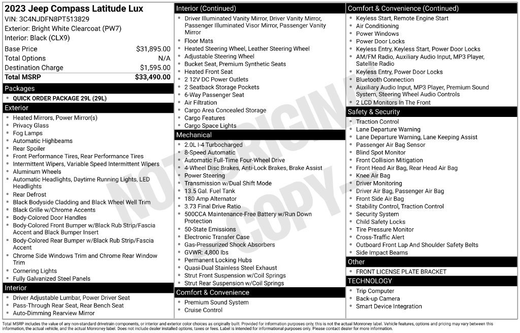 Used 2023 Jeep Compass Latitude AWD/4WD image 15