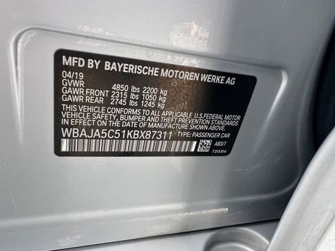 Used 2019 BMW 530i w/ Convenience Package image 37