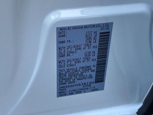 New 2026 Nissan Frontier SV image 22